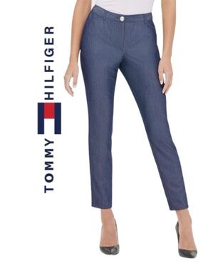Tommy Hilfiger Women's Cropped Denim-Blue Ankle Pants